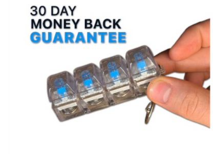 Keyboard Transparent Decompression Toys 4 Keys Keyboard Clicker Toy with LED Light Keyboard Fidget Toy School Bag Pendant